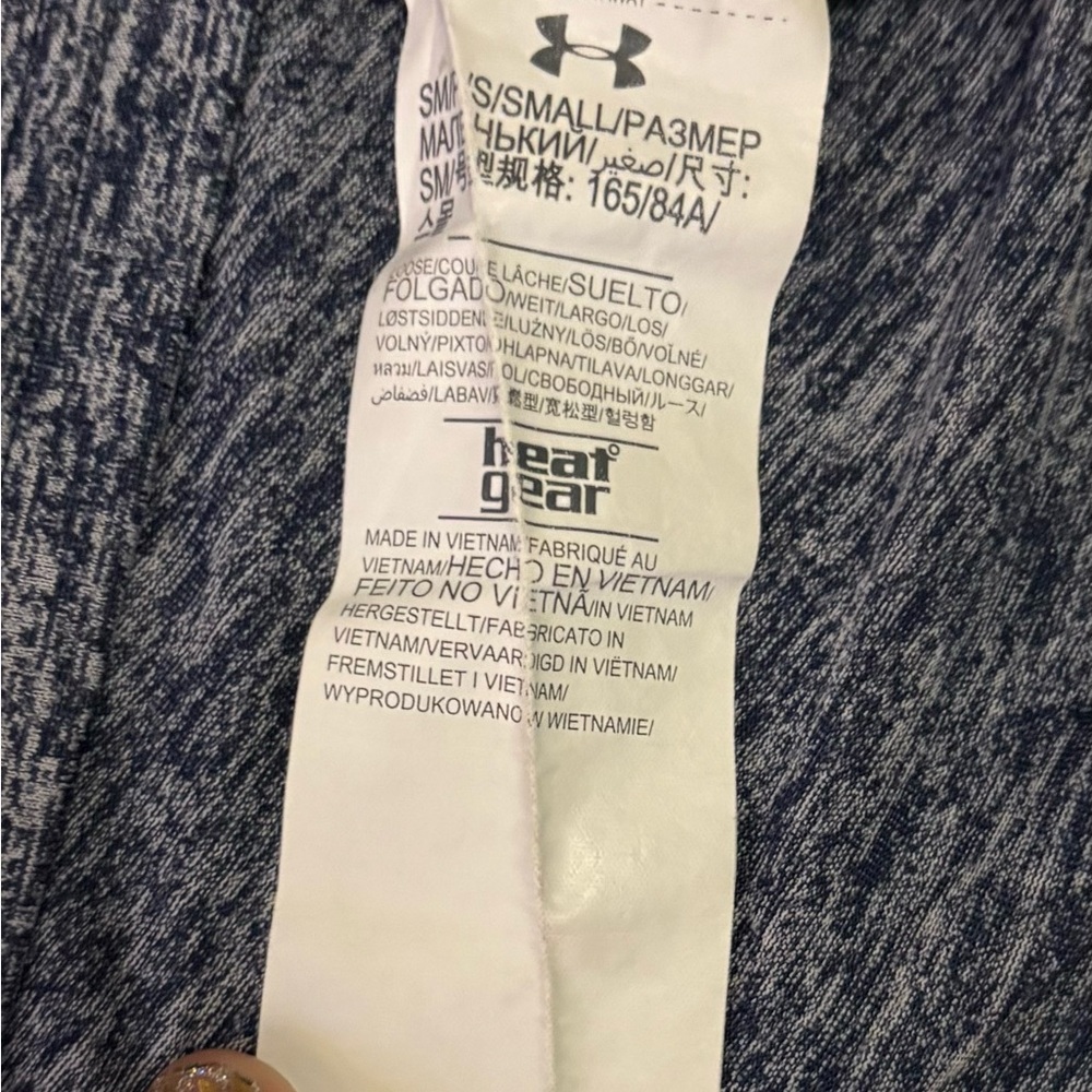 Under Armour Men’s Heathered Navy Quarter-Zip Dri Fit Top. Size Small - Picture 4 of 10